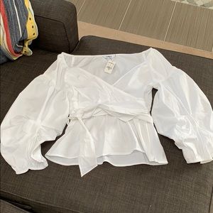 Off the shoulder puffy sleeve Express blouse, NWT
